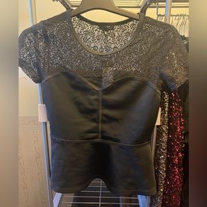 Dynamite black peplum top